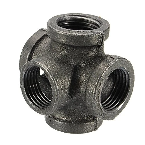Tutoy 1/2 3/4 1 Tee uguale a 3 Vie Tubo di Ferro malleabile Tubo Nero Raccordo Tubo Femmina connettore - 3/4 Pollici