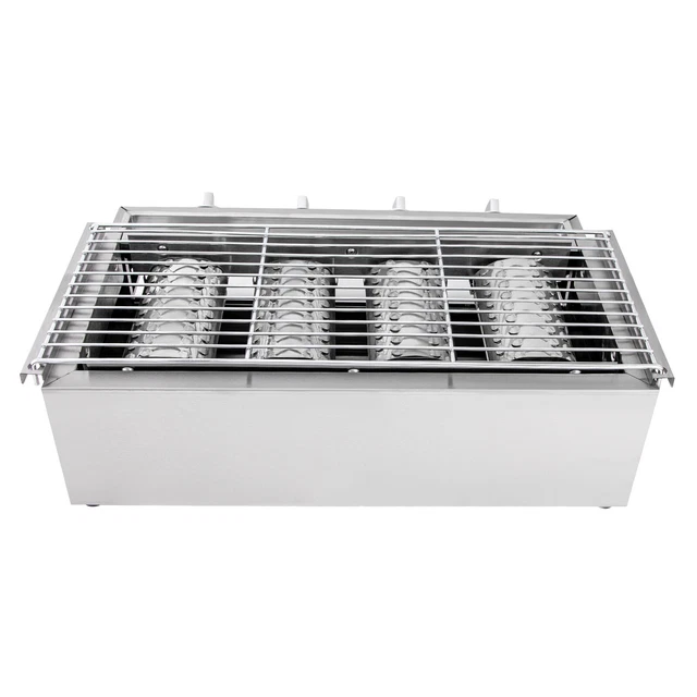 Edelstahl Brenner 4-Flammen LPG Gasgrill Gasbräter Gas Grill Gastro Tischgrill 7