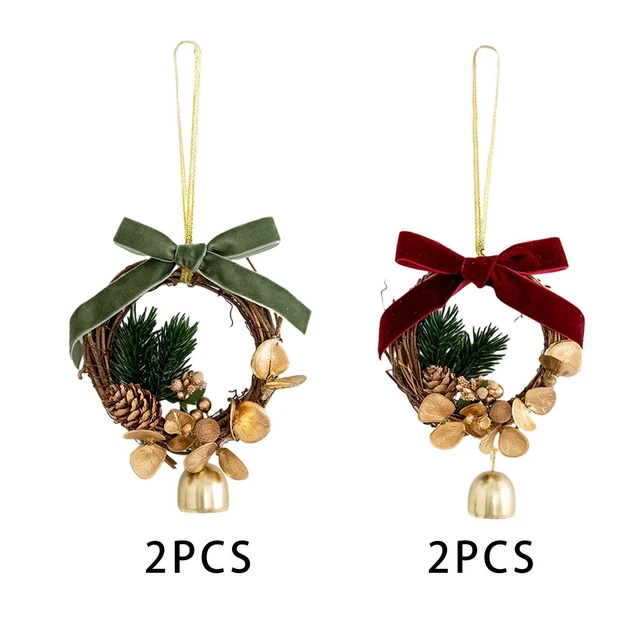 Mini couronne de noël, décoration de maison, cadeau de noël, couronnes