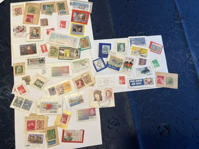 Alle Welt Briefmarken Konvolut Lot Posten gestempelt