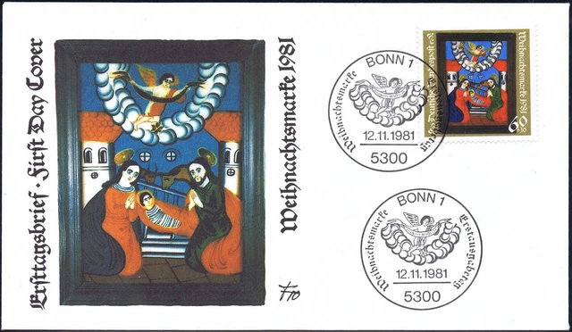 BRD 1981: Weihnachten! FDC der Nr 1113 mit sauberen Bonner Sonderstempeln! 24-02