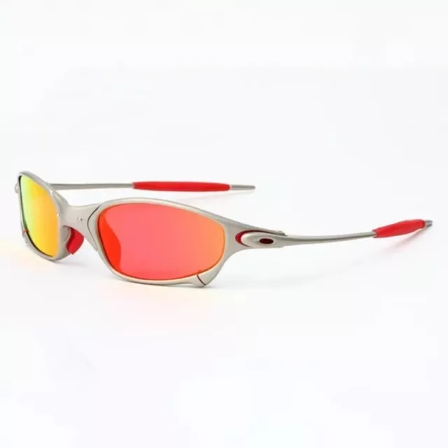 X Metal Juliat Cyclops Sunglasses UV 400 Ruby Polarized Glass Titanium Goggles