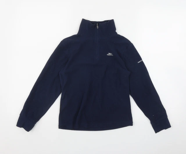 Felpa pullover blu poliestere Trespass ragazzo taglia 7-8 anni cerniera
