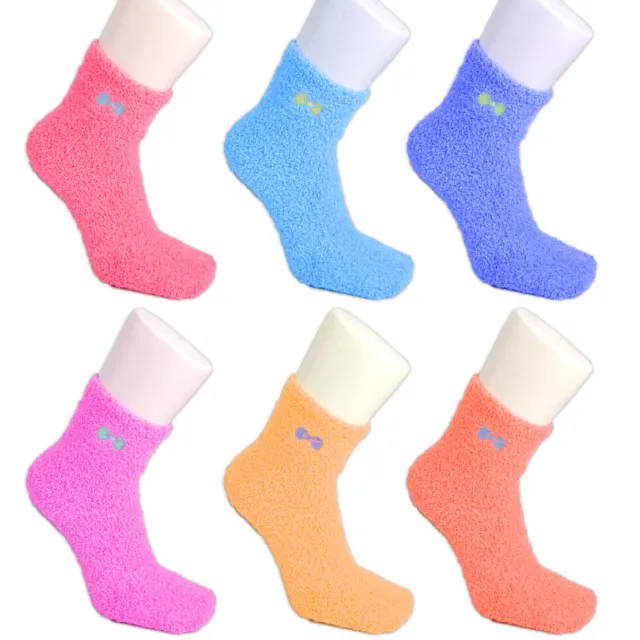 6Pairs Women Girls Fuzzy Towel Socks Soft Warm Floor Socks Winter Hosiery Nm