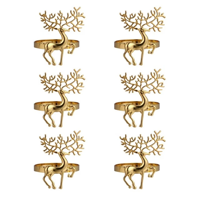 DéCorations de NoëL Anneau de Serviette en ou Durable Porte-Anneau de Servi6302