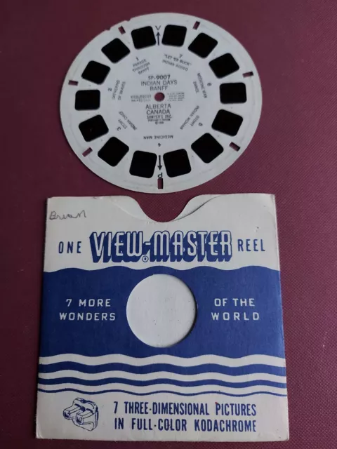 Viewmaster Alberta Canada Indian Days Banff 1948 Reel SP9007 Combine Shipping