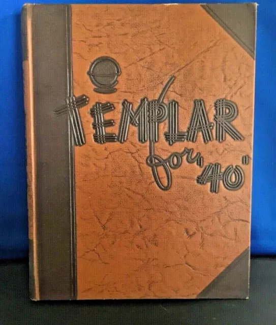 Temple University Yearbook Templar For 1940 no writing