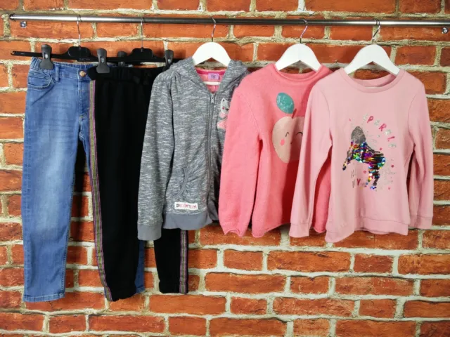 Girls Bundle Age 6-7 Years H&M M&S Primark Jeans Hoodie Sweatshirt Unicorn 122Cm