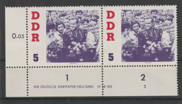 Deutschland DDR Mi.Nr. 863 ** Ecke . Eckrand postfrisch Druckvermerk DV 2  MNH