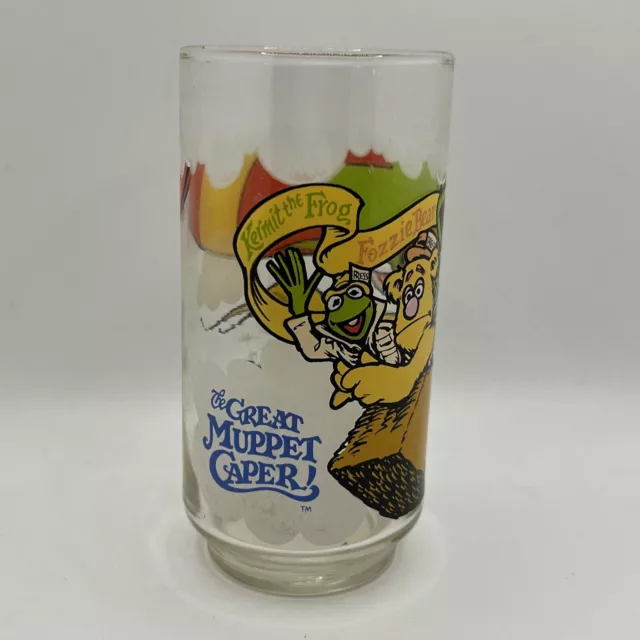 McDonald's Great Muppet Caper Glass Kermit, Fozzie Bear, Gonzo Vintage 1981