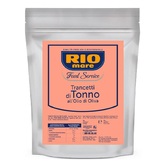 Trancetti di Tonno in Pouch all'Olio d'Oliva Rio Mare Busta da 500 g Tuna