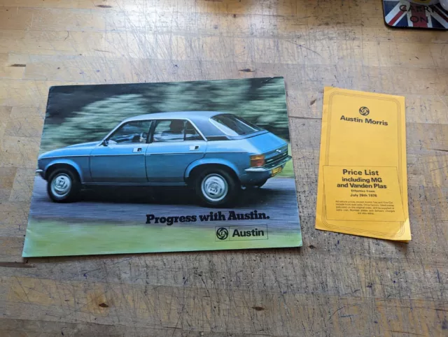 C.1976 Leyland Cars Sales Brochure & Price List Mini Allegro Maxi Princess