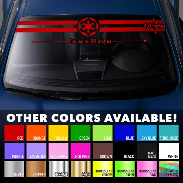 Star Wars Galactic Empire New Order Sith Windshield Banner Vinyl Decal Sticker