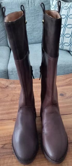 FITFLOP SIGNEY MIXTE Leather/Suede Tall Knee High Boots Brown Sz 6.5 ...