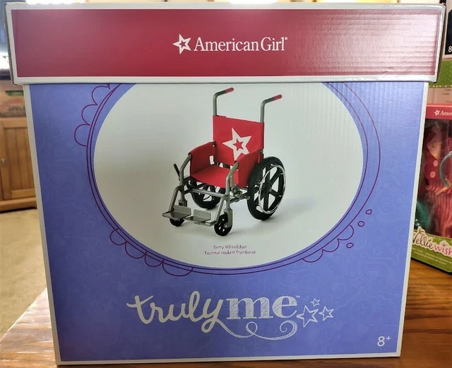 American Girl Wheelchair Berry Red for 18" Dolls Truly Me NEW IN BOX!