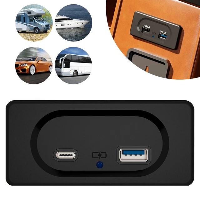 Dual USB schnelles Autoladegerät mit blauem LED-Licht und doppelter Ladefunktio