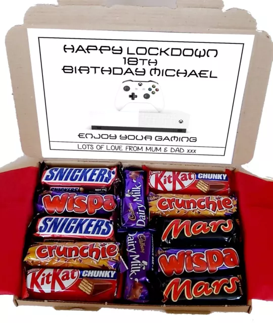 XBOX PERSONALISED GAME HAPPY BIRTHDAY GIFT CHOCOLATE BOX CARD Quarantine SON