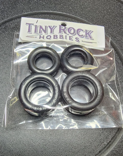 thumbnail image 2 of MPC Goodyear Drag Slicks Model Car Parts – 1:25 Scale, Pad Printed, 1.250 OD X 0.660W (2 Pcs) 2 of 3