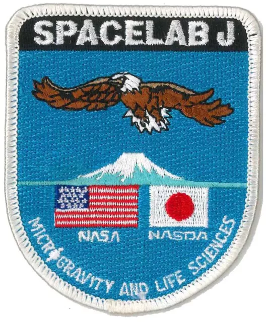 NASA PATCH vtg 3 x 3.5 inch SPACELAB J  - NASDA Japan Microgravity Life Sciences