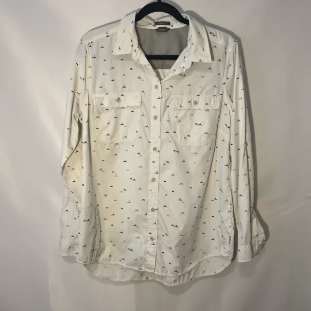 Eddie Bauer Adventurer 3.0 Long Sleeve Shirt Button Down White Size Large