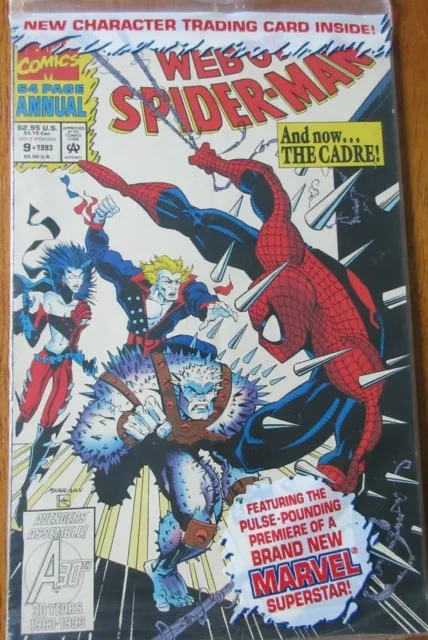 Web of Spider-Man Annual #9 Marvel 1993 Comic Book Sealed in Poly Bag w/ Card