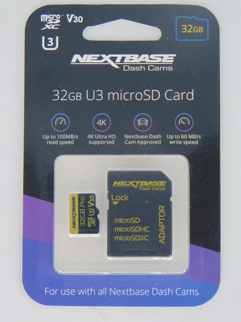 nextbase dash cam memory card