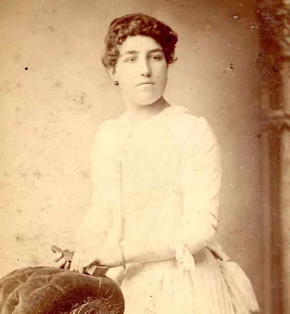J S Hazard Clapham Common CDV Carte De Visite portrait Victorian lady chair #1