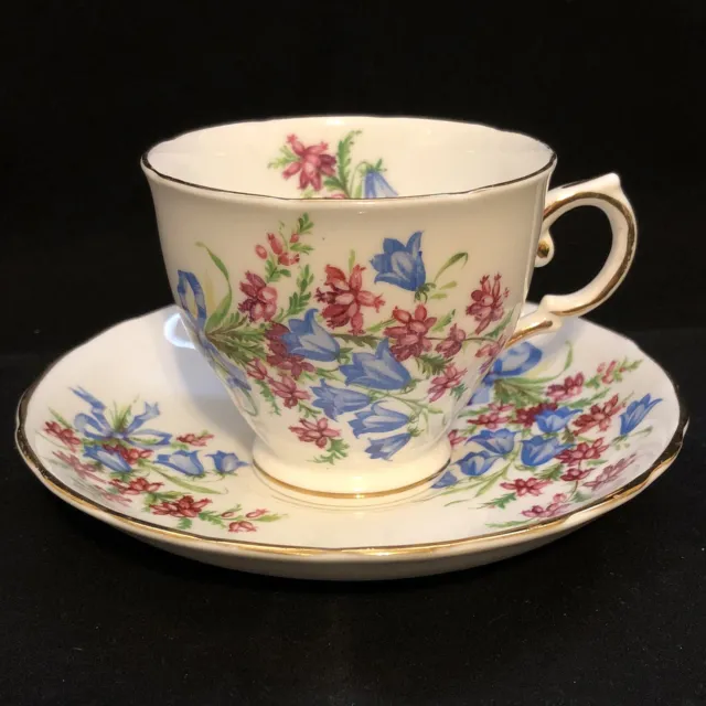 Tuscan Tea Cup & Saucer Fine English Bone China Made In England Floral Bouquet.