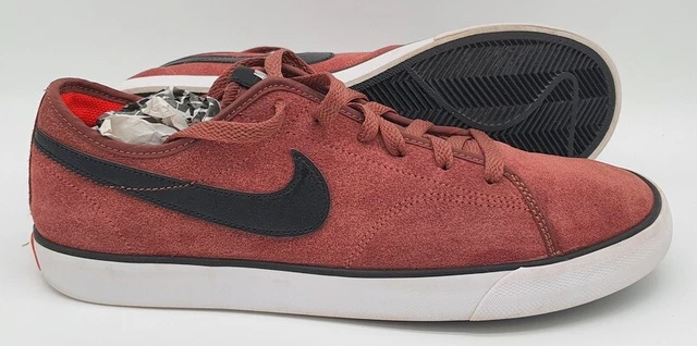 NIKE PRIMO COURT Low Leather Trainers 644826 261 Dark Red White