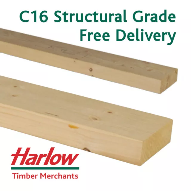 Timber Joist Wood Carcassing 3x2 4x2 5x2 6x2 C16 Structural Grade Framing Stud