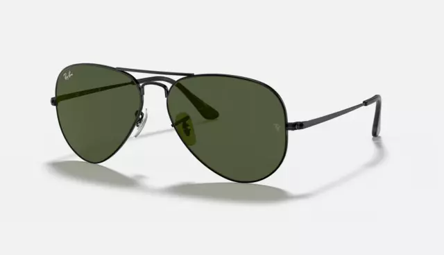 Lunettes de Soleil ray ban RB 3689 9148 31 55 Small Aviator Black 3025 914831