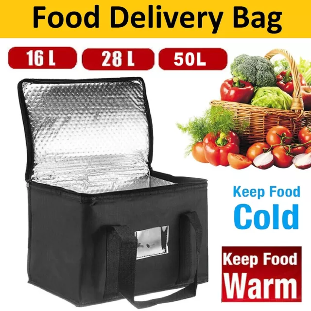 Large Food Delivery Insulated Bags Pizza Takeaway Thermal Warm Cold Bag Ruck Hot