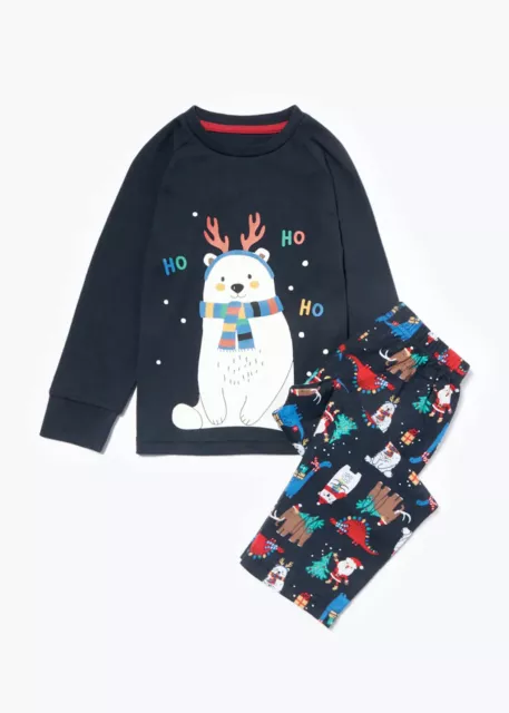 Toddler Girls Boys Kids BNWT Matalan Christmas Polar Bear Pyjama Set (ST11)