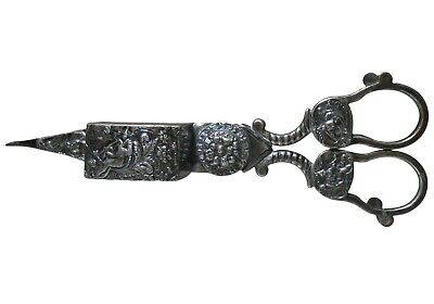 Late 19Th Century Victorian Antique Ornate Decorative Candle Snuffer W/Figures