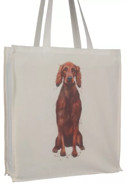 Irish Red Setter Dog 'Splash' Cotton Tote Bag with Gusset & Long Handles - Gift