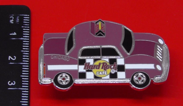 Chicago USA American Hard Rock Cafe Pin Badge Purple Taxi Cab Car