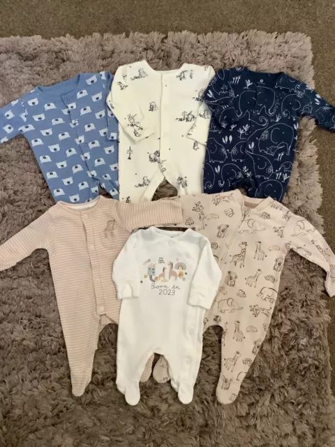Next, Disney Etc Baby Boys Newborn Babygrows, Sleepsuits Bundle Combine Post