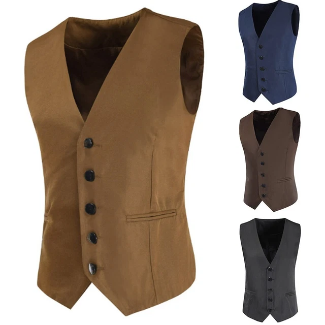 Gilet da Uomo Top Ragazzo Canotta Campeggio Gilet Casual Lavoro Herringbone