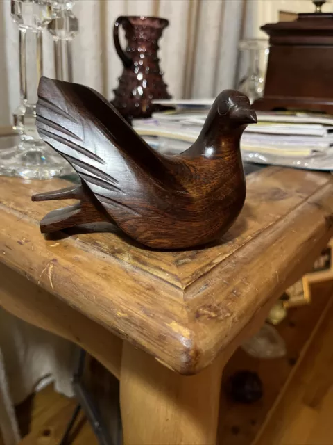 Hand Carved Wooden Dove, Made In Mexico