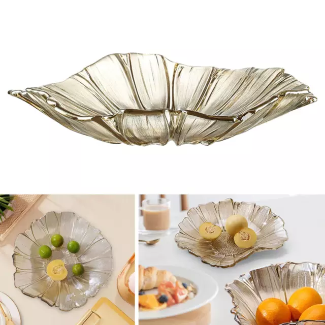 Fruit Plate Glass Fruit Bowl Decorative Large Dinner Plate Fruit Tray for