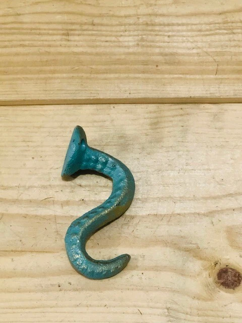 4 Cast Iron Octopus Tentacle Wall Hooks Bathroom Wall Towel Hook Nautical Coat 2