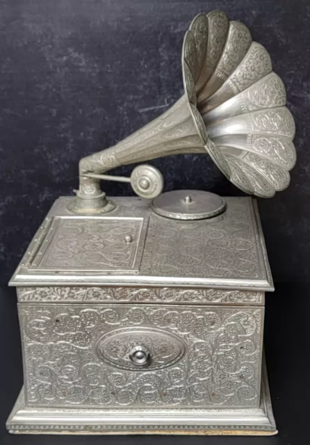 Fred Zimbalist Large Silver Plate Thorens Swiss Music Box