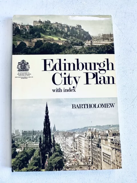 Vintage 1979 EDINBURGH Scotland City Plan Bartholomew Map