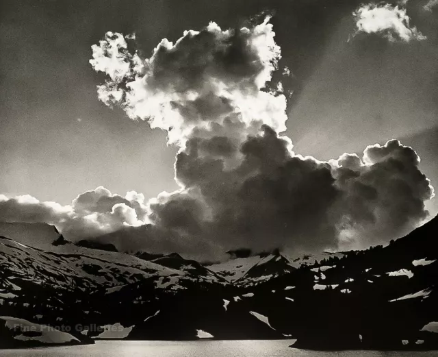 1934/72 Vintage ANSEL ADAMS Sierra Mountain Cloud Lake Landscape Photo Art 11X14