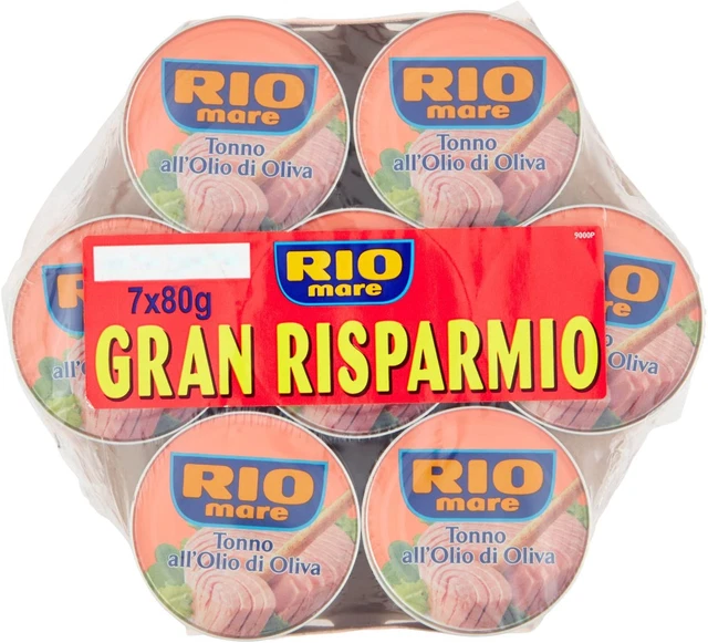 - Tonno All'Olio Di Oliva, Qualità Pinne Gialle, 7 Lattine Da 80 G