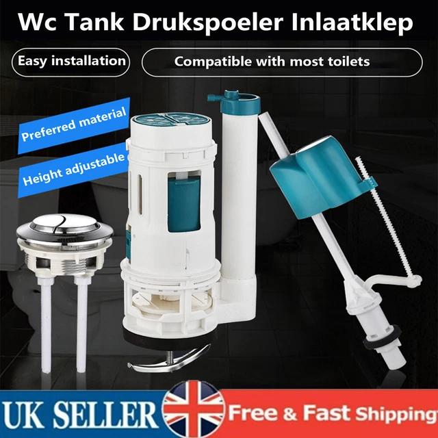 CISTERN TOILET FILL Parts Water Drain Flush Valve ButtonSet Repair