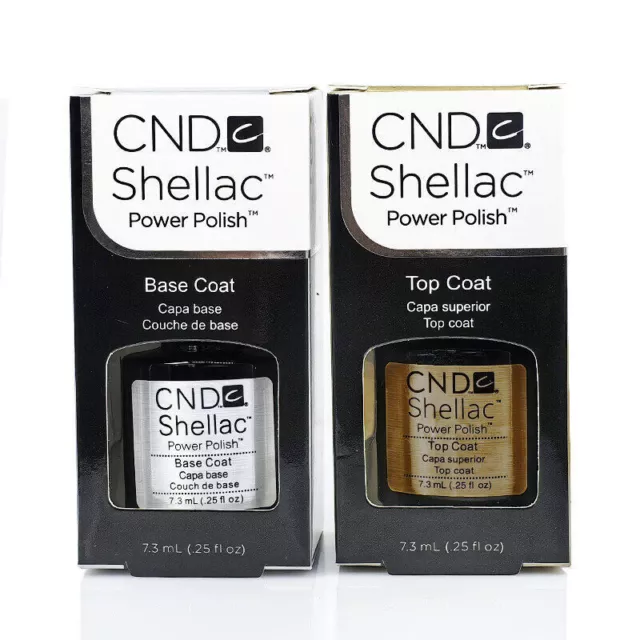 CND Shellac Base & Top Coat Nagellack – verpackt – inklusive Sendungsverfolgung