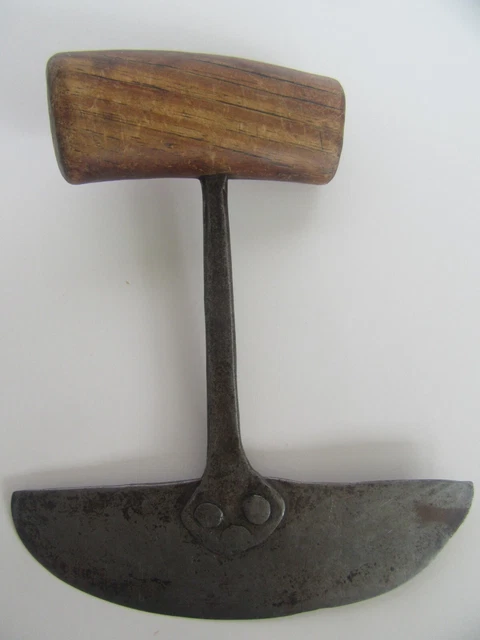 Antique 18th / 19th Century Angled Herb Kitchen Forged Chopper Knife Tool