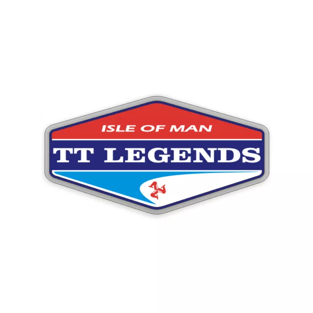 Sticker plastifié TT LEGENDS Isle of Man - Tourist Trophy - 10,5cm x 6cm
