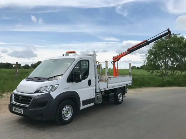 2017 Fiat Ducato Euro 6 Dropside Hiab Palfinger Penny Hydraulic Crane Lift Hoist